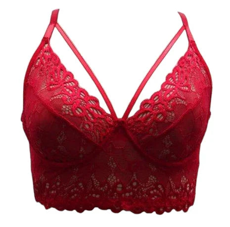 Escante Mix & Match Satin Bralette Top Red