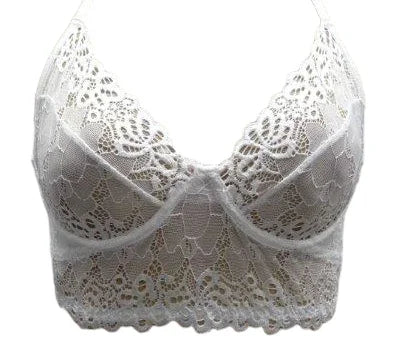 Escante Mix & Match Satin Bralette Top White