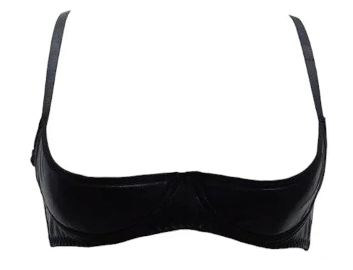 Escante Mix & Match Wetlook Shelf Bra Black