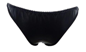 Escante Mix & Match Full Back Wetlook Bikini Thong with Elastic Sides Black One Size