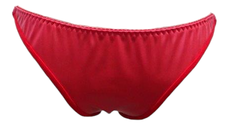 Escante Mix & Match Full Back Wetlook Bikini Thong with Elastic Sides Red One Size