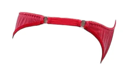 Escante Mix & Match Full Back Wetlook Bikini Thong with Elastic Sides Red One Size