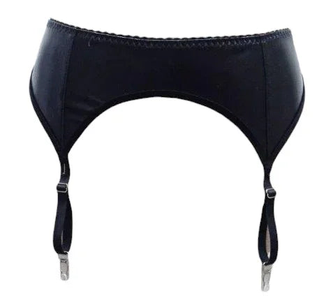 Escante Mix & Match Wetlook Classic Garterbelt Black