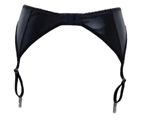 Escante Mix & Match Wetlook Classic Garterbelt Black