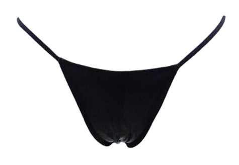 Escante Mix & Match Basic Wetlook Bikini Thong Black One Size