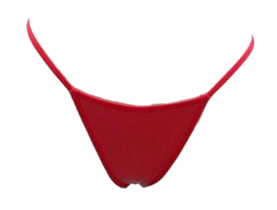 Escante Mix & Match Basic Wetlook Bikini Thong Red One Size
