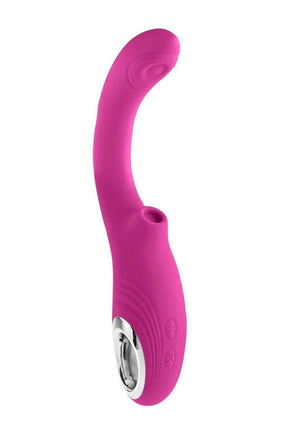 Strike a Pose Rechargeable Silicone Dual Stimulating Vibrator Red