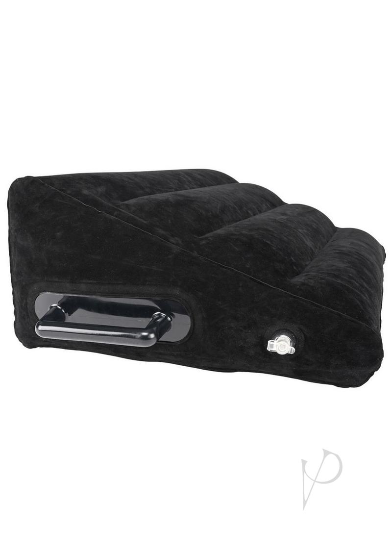 Pivot Inflatable Positioner Pillow with Support Handles Black