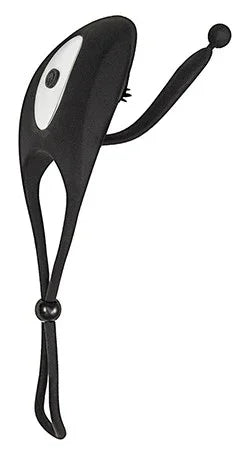 My Penisring Couples Pleasure Partner Vibrating Penis Ring with G-Spot Vibrator and Scrotum Lasso Black