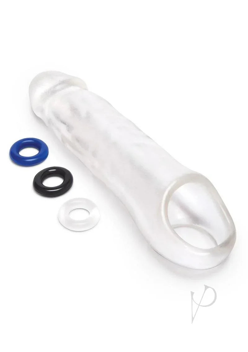 XGen Size Up Extra Girthy Clear View 3 in Penis Length & Girth Extender with Ball Loop Clear
