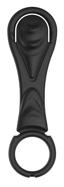 My Penisring Ribbed Shaft Double Loop Penis Ring Black