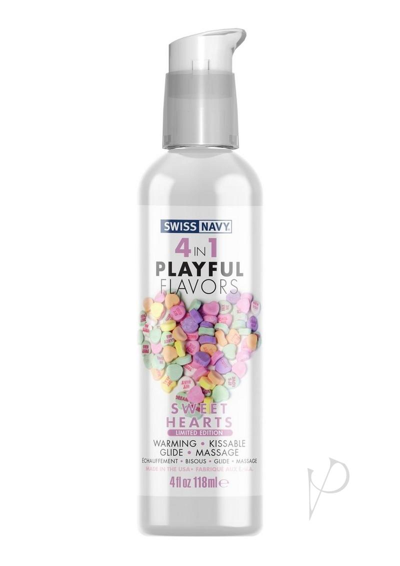 Swiss Navy 4 In 1 Sweethearts Warming Flavored Lubricant 4 oz