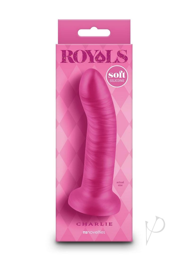 Royals Charlie Plush Silicone Curved Dildo 5 in Pink