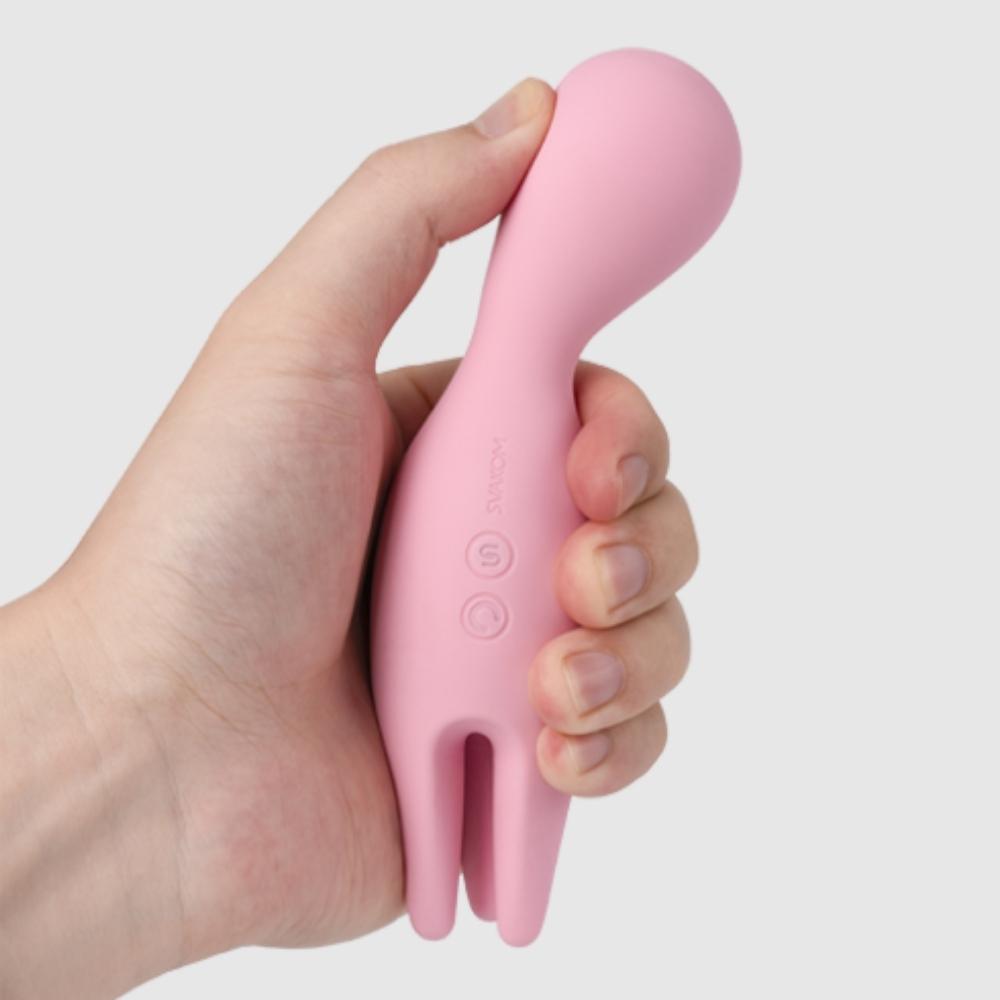 Svakom Silicone Nymph Rechargeable Soft Moving Finger Vibrator Pink