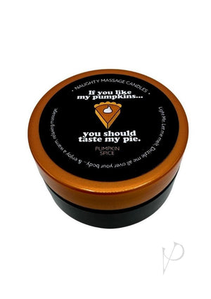 Kama Sutra Halloween Mini Massage Candle 1oz "Taste my Pie" Pumpkin Spice