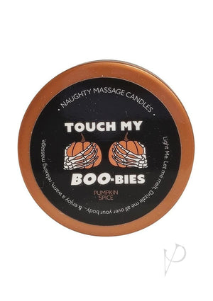 Kama Sutra Halloween Mini Massage Candle 1 oz "Touch My Boo-bies" Pumpkin Spice