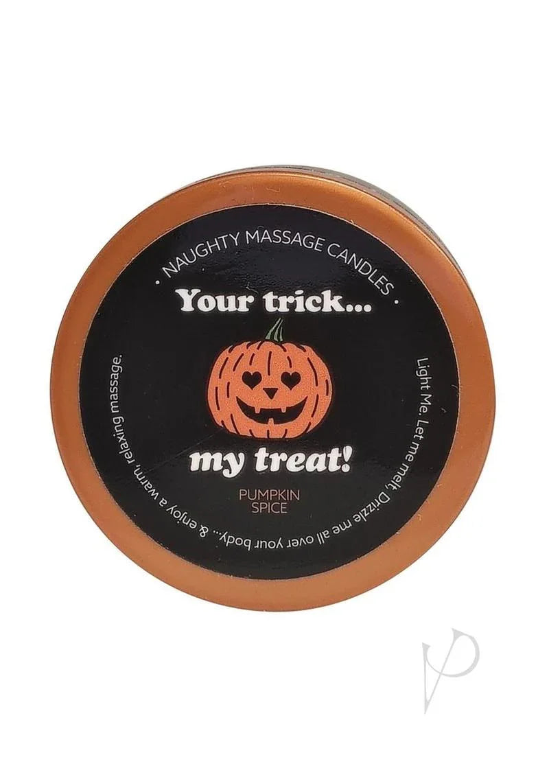 Kama Sutra Halloween Mini Massage Candle 1 oz "Your Trick, My Treat" - Pumpkin Spice