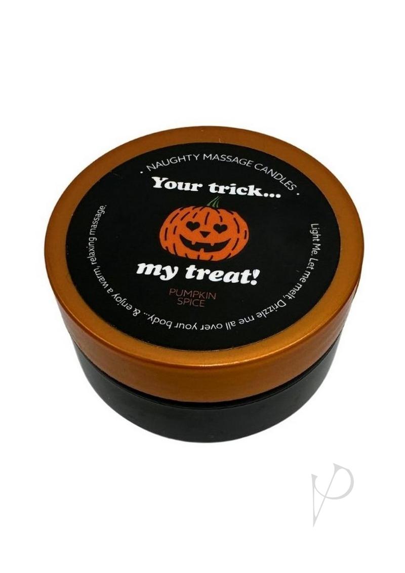 Kama Sutra Halloween Mini Massage Candle 1 oz "Your Trick, My Treat" - Pumpkin Spice