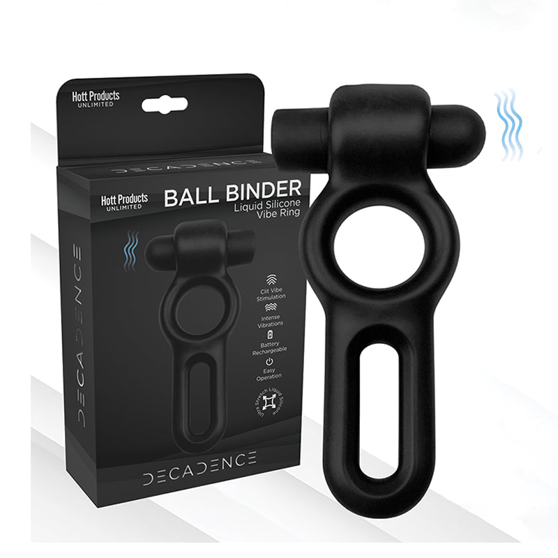 Decadence Ball Binder Penis & Ball Ring With Power Bullet