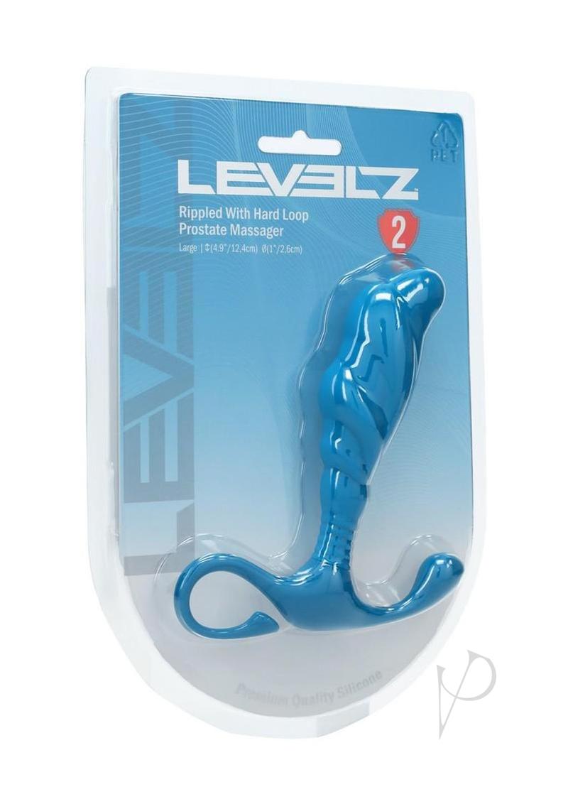 LEVELZ Rippled with Hard Loop Silicone Prostate Massager Large