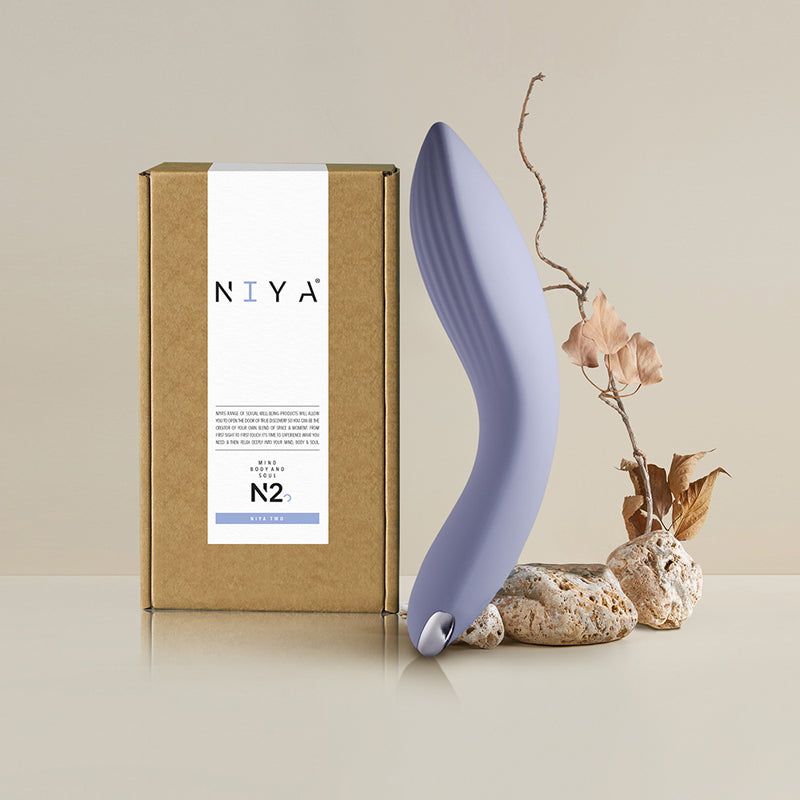 NIYA 2 Rechargeable Silicone Couples Massager Cornflower Blue
