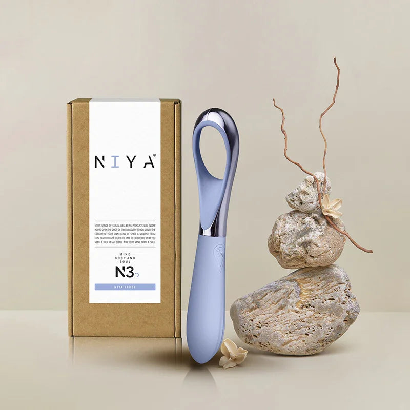 NIYA 3 Precision Point Massager G Spot & Clitoral Vibrator Cornflower Blue
