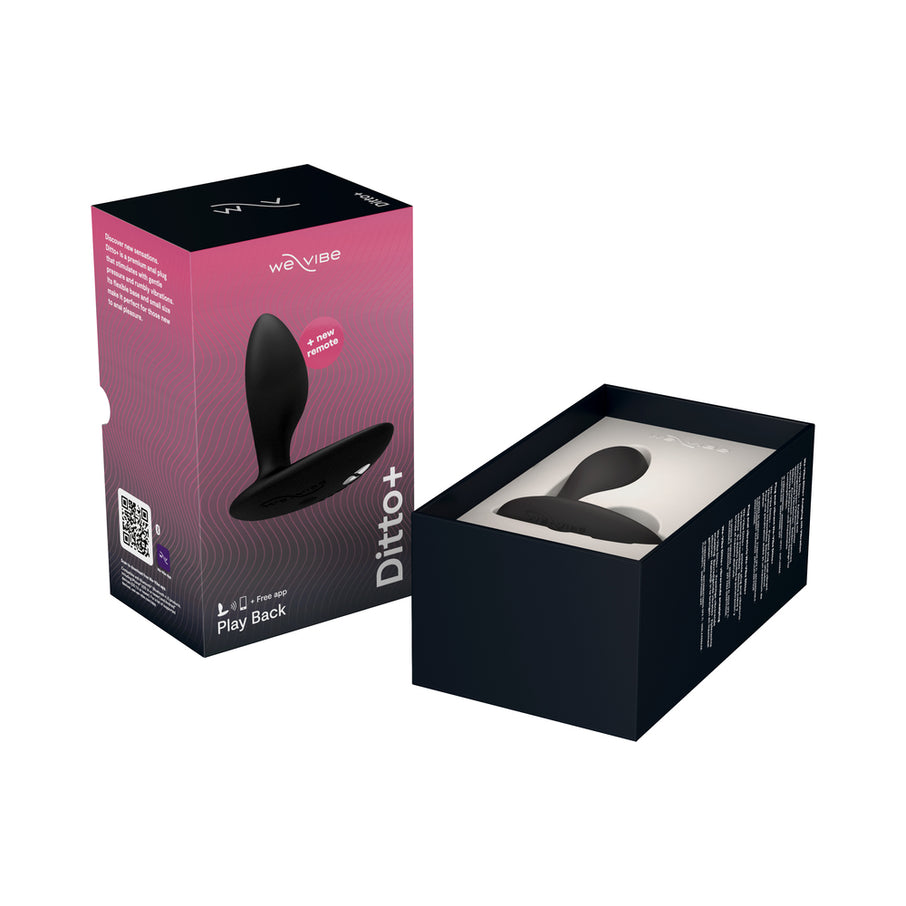 We-Vibe Ditto+ App Compatible Vibrating Rechargeable Silicone Butt Plug with Remote Control