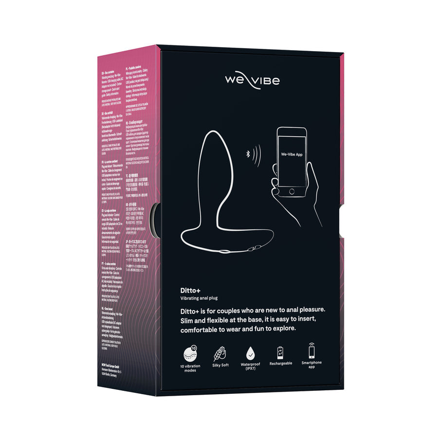 We-Vibe Ditto+ App Compatible Vibrating Rechargeable Silicone Butt Plug with Remote Control