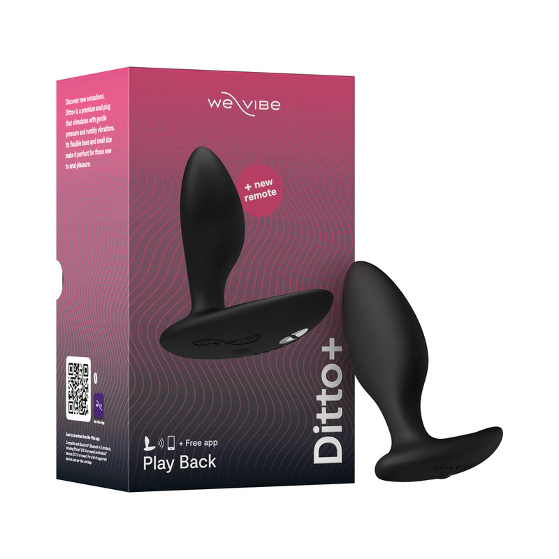 We-Vibe Ditto+ App Compatible Vibrating Rechargeable Silicone Butt Plug with Remote Control