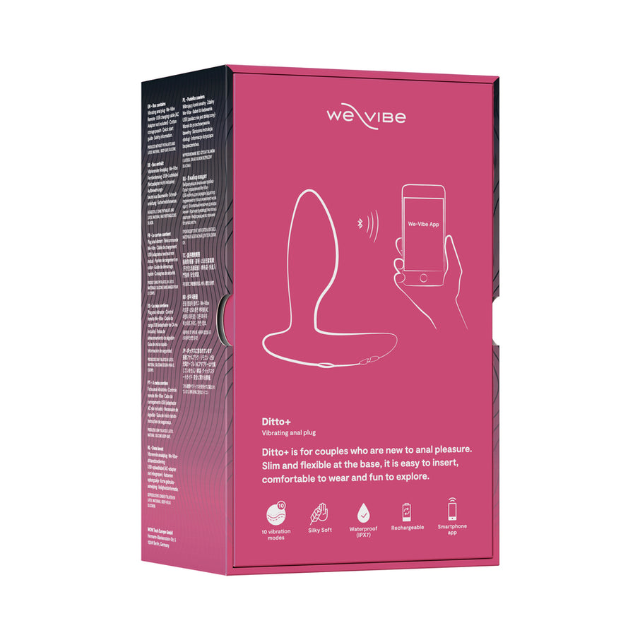We-Vibe Ditto+ App Compatible Vibrating Rechargeable Silicone Butt Plug with Remote Control
