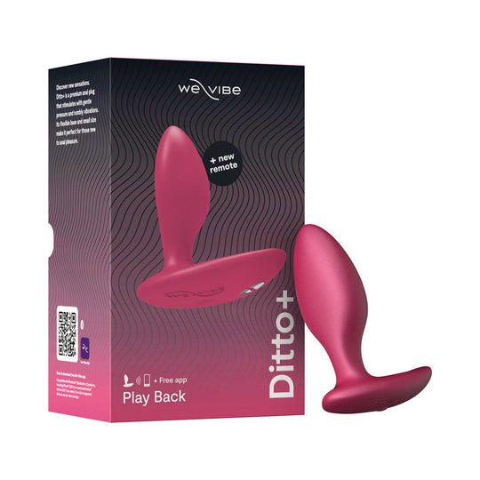 We-Vibe Ditto+ App Compatible Vibrating Rechargeable Silicone Butt Plug with Remote Control