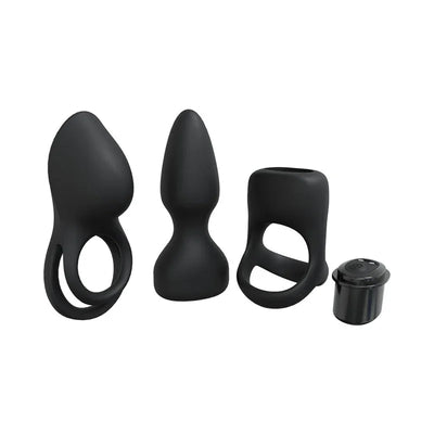 LoveLine Couple's Pleasure 10 Speed Silicone Rechargeable Waterproof Vibrator Kit