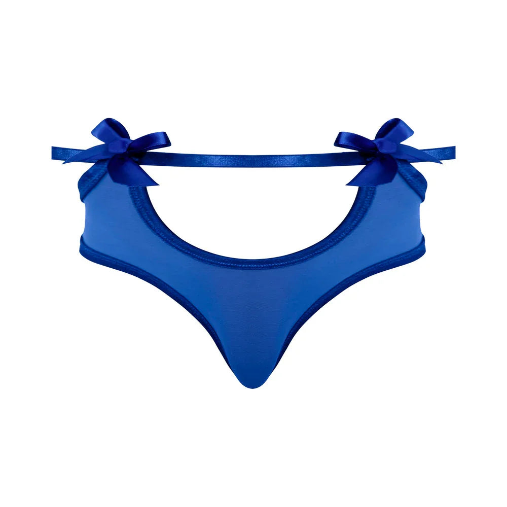 Magic Silk Holidaze Mesh Cheeky Boy Short with Cutout Design Cobalt Blue