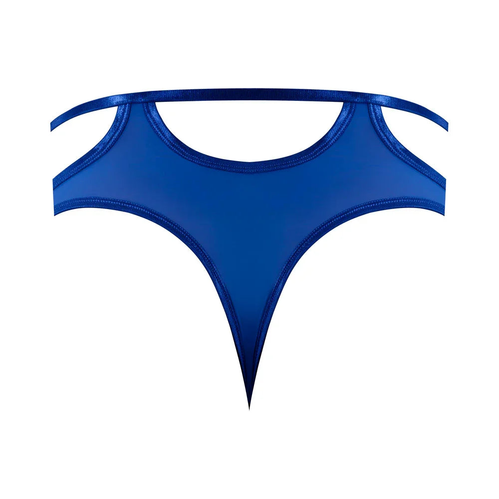 Magic Silk Holidaze Mesh Cheeky Boy Short with Cutout Design Cobalt Blue