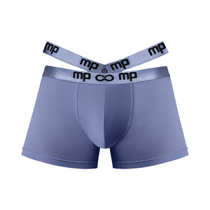 Male Power Infinite Comfort Amplifying Strappy Penis Pouch Short Periwinkle