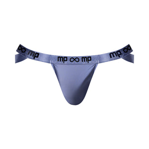 Male Power Infinite Comfort Amplifying Strappy Jock with Partial Rear Exposure Periwinkle
