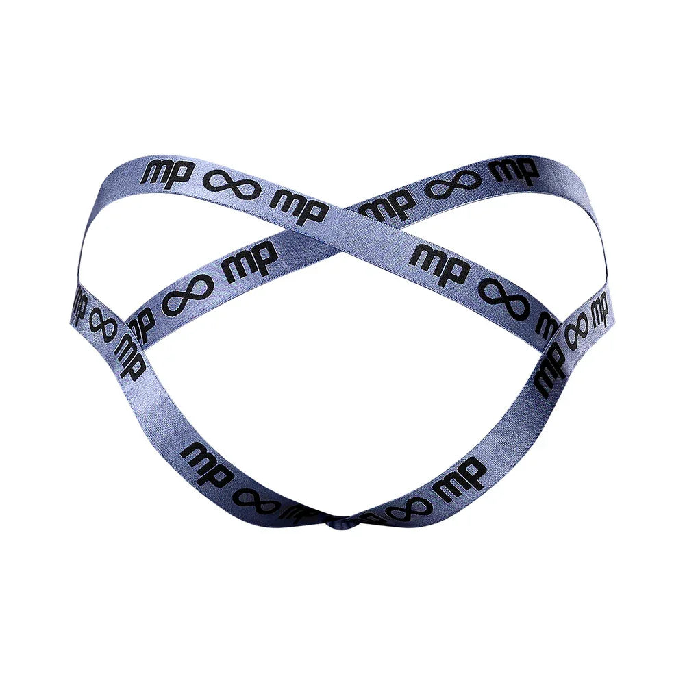 Male Power Infinite Comfort Amplifying Strappy Jock with Partial Rear Exposure Periwinkle