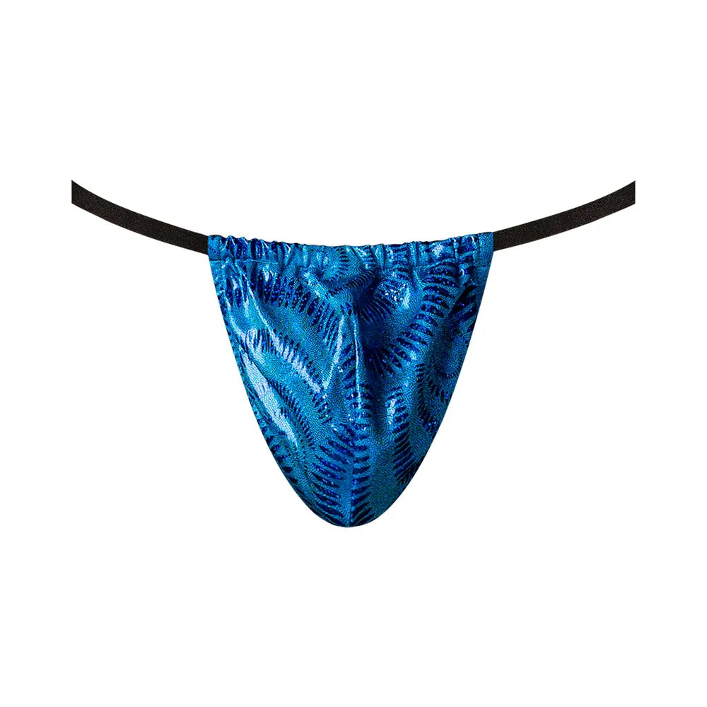 Male Power KaleiDickscope Posing Strap G-String with Full Rear Exposure Sky Blue OS