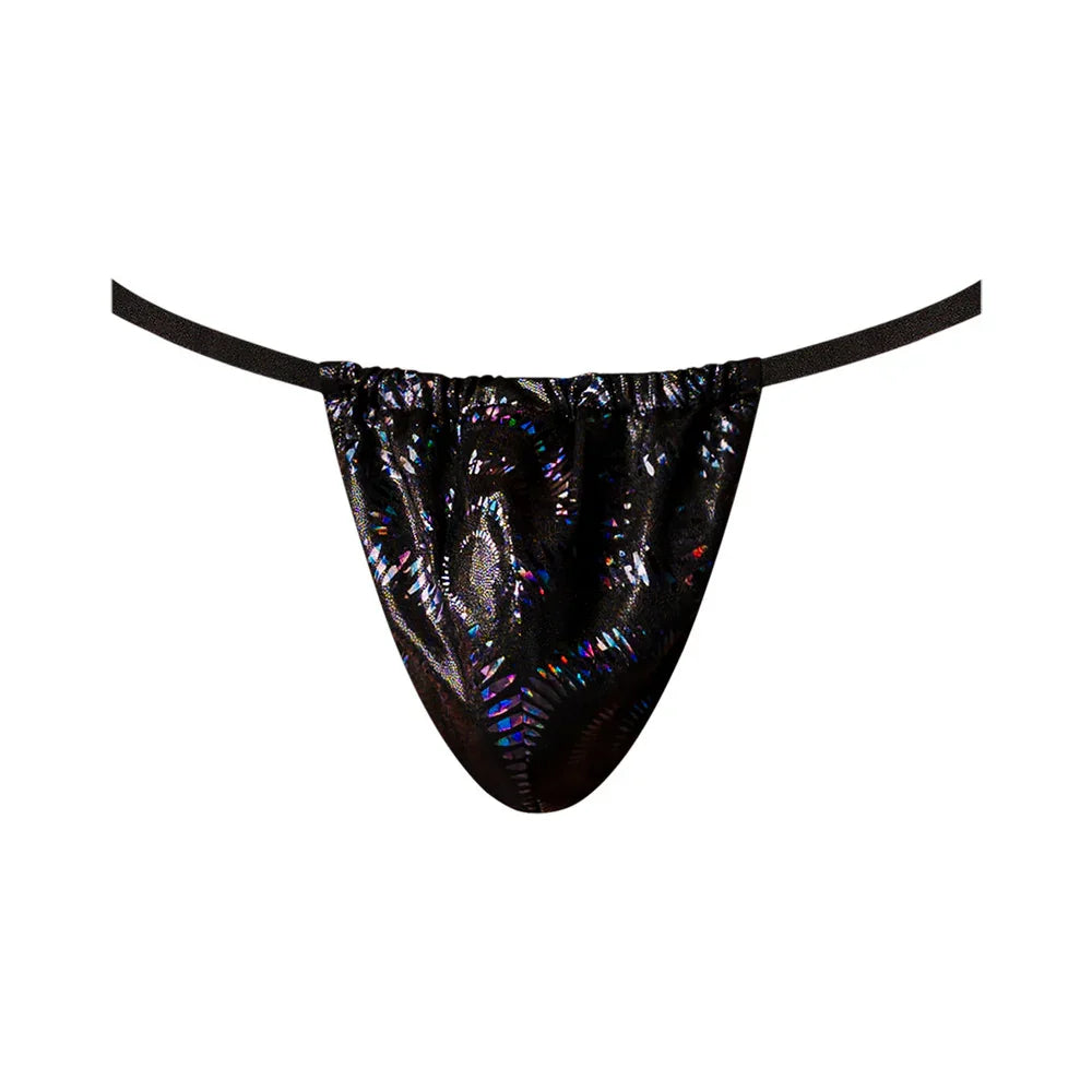 Male Power KaleiDickscope Posing Strap G-String with Full Rear Exposure Black OS
