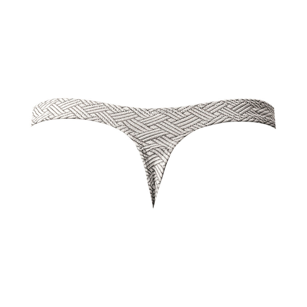 Male Power Labyrinth Bong Thong with Full Rear Exposure Grey Weave