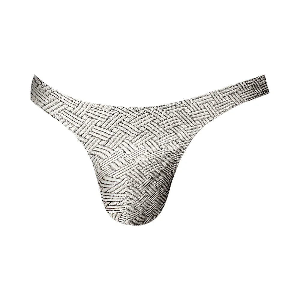 Male Power Labyrinth Bong Thong with Full Rear Exposure Grey Weave