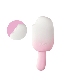 Honey Play Box Bite Me Sucking Tapping & Vibrating Cream Pop Stimulator Pink