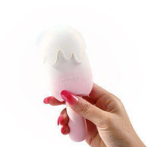 Honey Play Box Bite Me Sucking Tapping & Vibrating Cream Pop Stimulator Pink