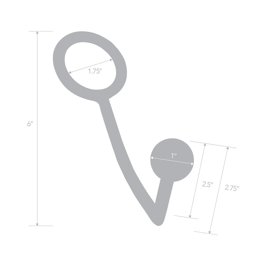 Blue Line Stainless Steel Anal Hook & Penis Ring