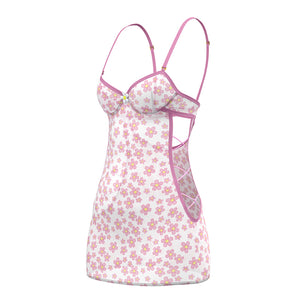 Magic Silk Daisy Dress & Tanga Set Daisy Print