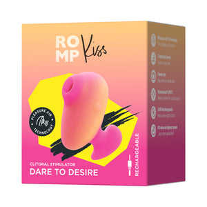 ROMP Kiss Clitoral Suction Toy with Pleasure Air Technology Pink/Coral