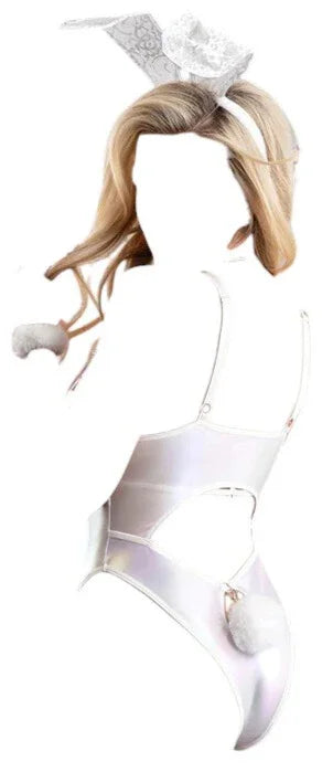 Fantasy Lingerie Play Bunny Hills 5-Piece Bunny Costume Set White