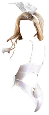 Fantasy Lingerie Play Bunny Hills 5-Piece Bunny Costume Set White