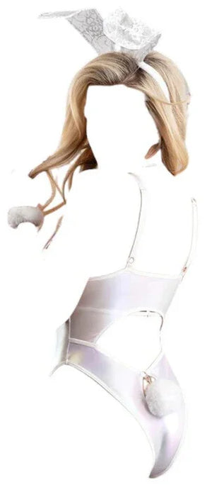 Fantasy Lingerie Play Bunny Hills 5-Piece Bunny Costume Set White