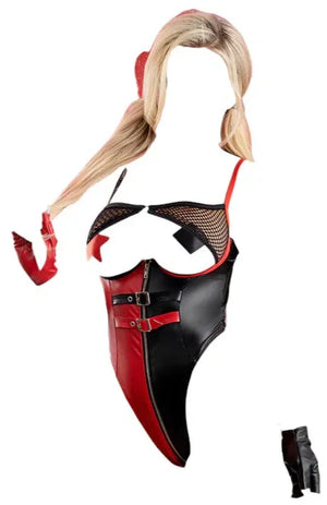 Fantasy Lingerie Play Wild Card 3-Piece Jester Costume Set Red